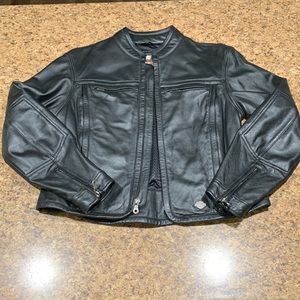 EUC HARLEY DAVIDSON WOMENS LEATHER JACKET MEDIUM PERFECT CONDITION WORN TWICE